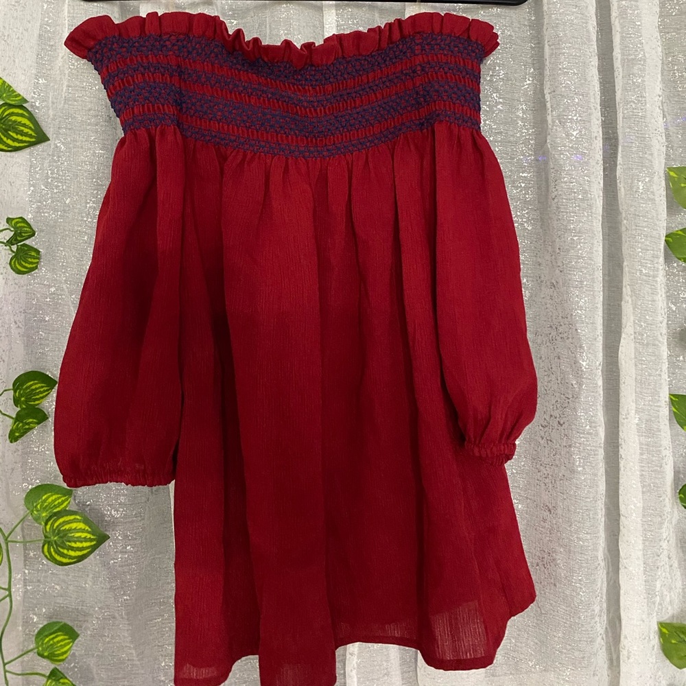 Red blouse